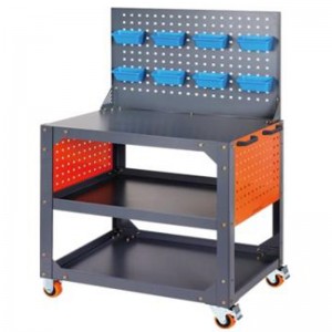 Grå bosset bænk skruestik bordvogn